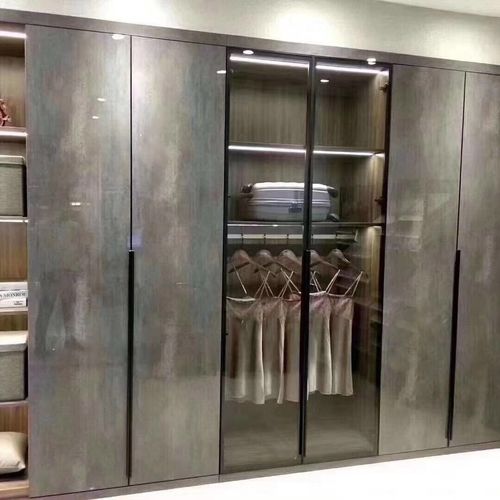 云石板定制 uv超晶板高光烤漆轻奢极简橱柜衣柜门 亚克力门板定做