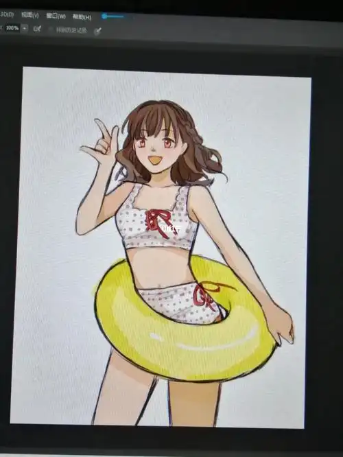 板绘初学纪录谢蕾蕾水着单那年夏天的梦