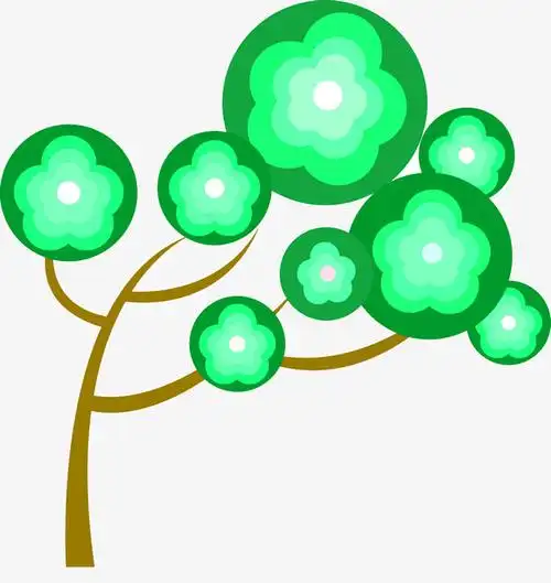 卡通树木矢量图