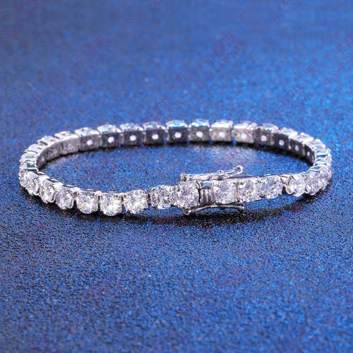 卡馥闪耀之星满钻排手链铂金白金莫桑石女30分手链