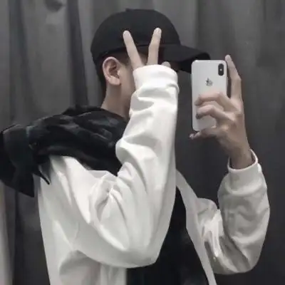 手机挡脸系列玩网男生头像