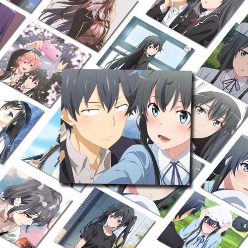 63张二次元动漫雪之下雪乃贴纸雪乃大老师笔记本电脑手机壳贴画