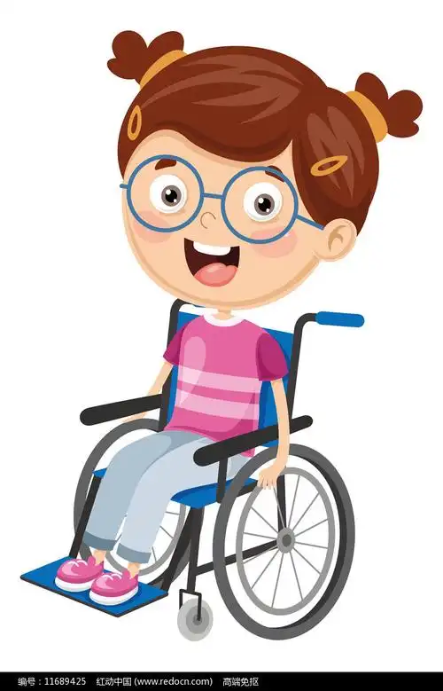 坐轮椅的小女孩