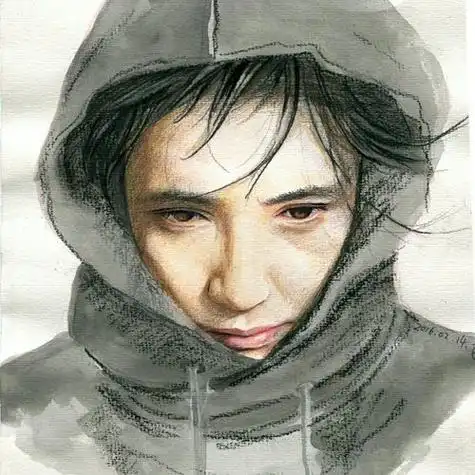 薛之谦头像素描图片