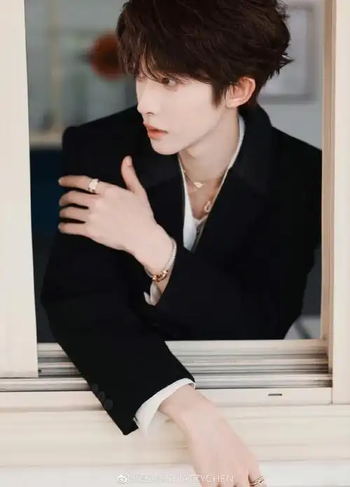 歌手@刘宇yu_绝美演绎#夏姿陈23秋冬系列#西装套装,出发#微博电影之夜