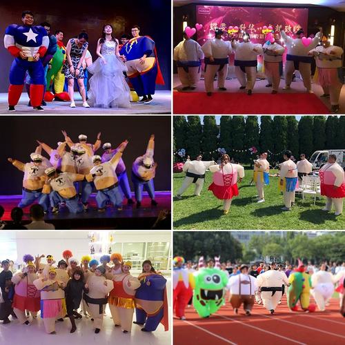 年会节目创意舞蹈演出人偶服装道具搞笑胖子玩偶相扑充气衣服搞怪