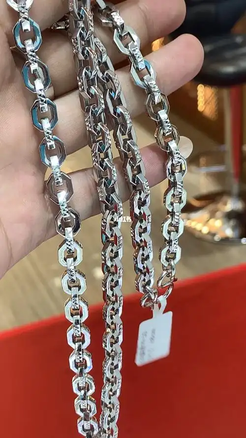 新到铂金pt950男士骑士9950克大项链