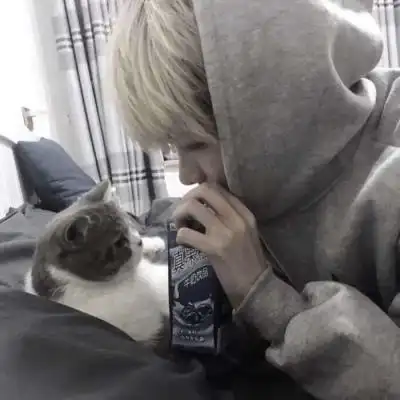 ins抱猫系列男生头像我想见你