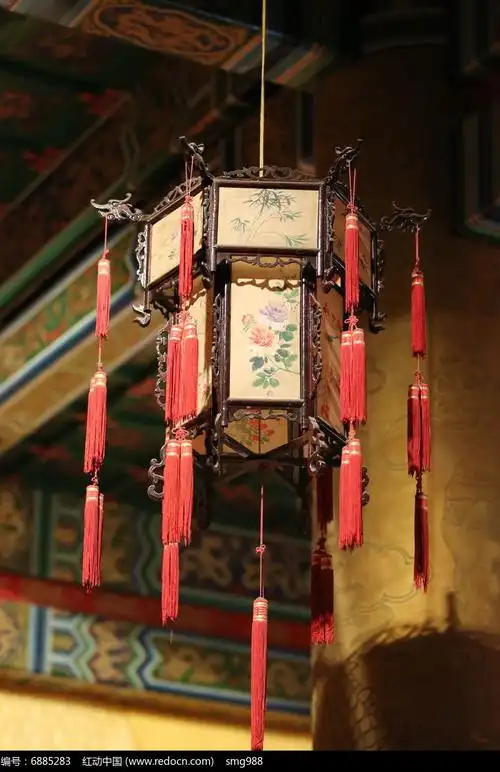 仿明代六角龙头吊灯