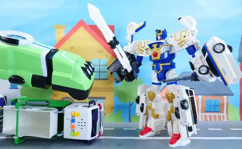 咖宝车神特警巨人打败绿怪兽