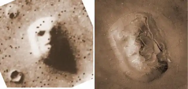 火星探测器发现火星上有一张人脸后经过3d建模才发现是虚惊一场