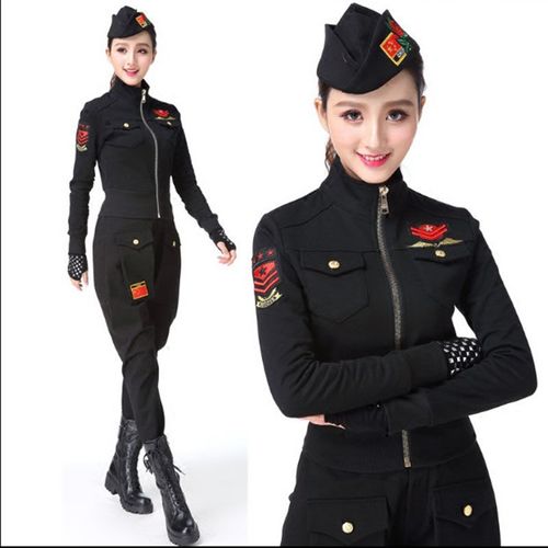 水兵舞服装运动休闲套装迷彩服大马裤女装套装高弹力卫衣广场舞
