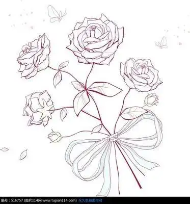 玫瑰花瓣蛋糕简笔画