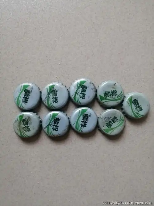 雪花啤酒盖16年9个酒瓶盖合售