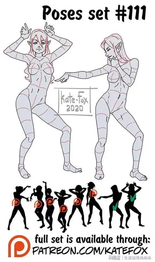 【绘画素材】这套 人体动态参考 新手必备!_网易订阅