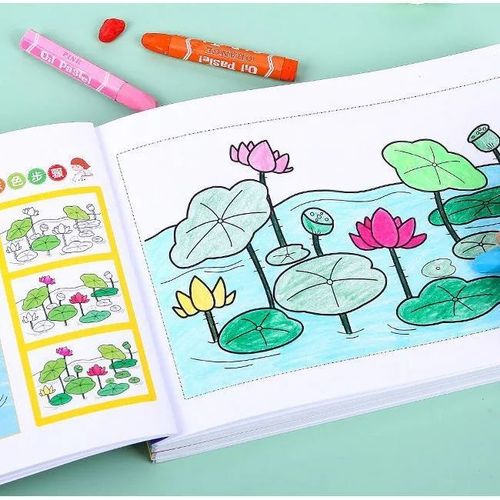儿童阶梯涂色书1-8岁幼儿园宝宝涂色画画本启蒙绘画册涂鸦填色本