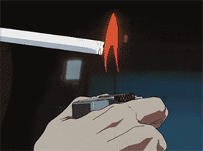 酷酷的抽烟动画gif动图