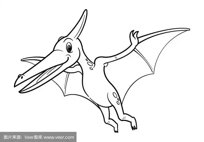 可爱的卡通恐龙翼龙角色