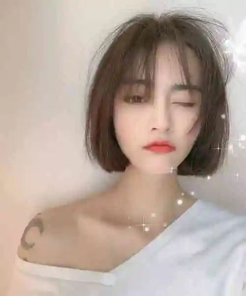 韩系短发发型图片女减龄2022锁骨发(秋季流行减龄帅气圆脸显脸小)