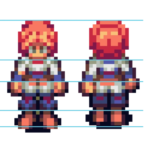 像素画高级教程8方向游戏角色