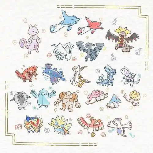 图集一组超萌的宝可梦简笔画