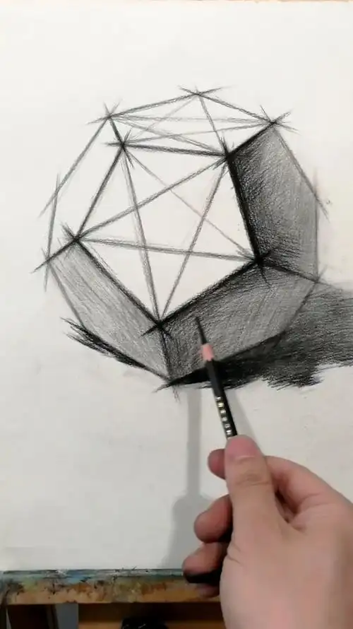 美术生#基础素描~教你画多面体结构素描