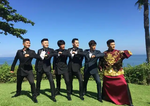 明星婚礼伴郎团黄晓明有12位吴奇隆5位他的伴郎团颜值最高