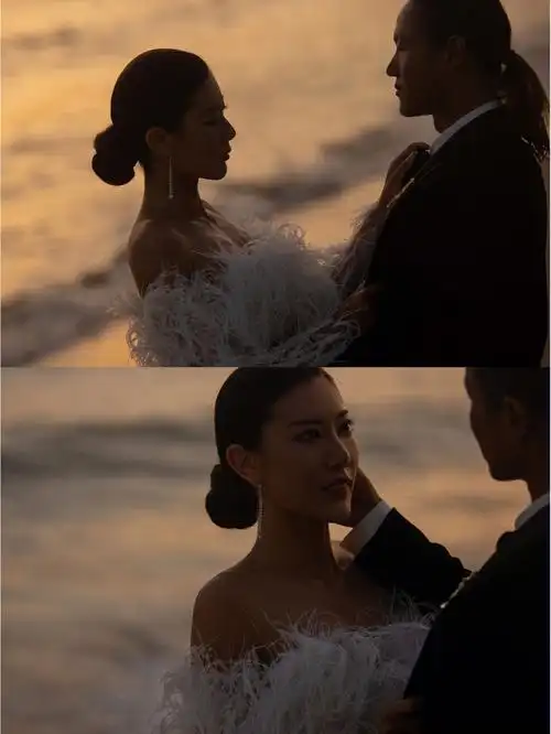 刘畊宏女孩的海景三亚婚纱照怎么能输