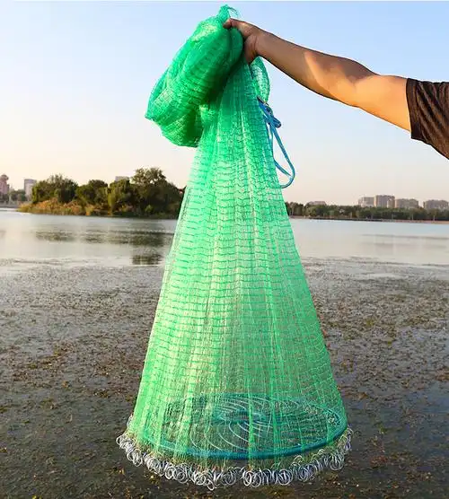 甩网手撒鱼网撒网大飞盘式圆盘手撒手抛网渔网捕鱼易抛网甩鱼网抓打扑