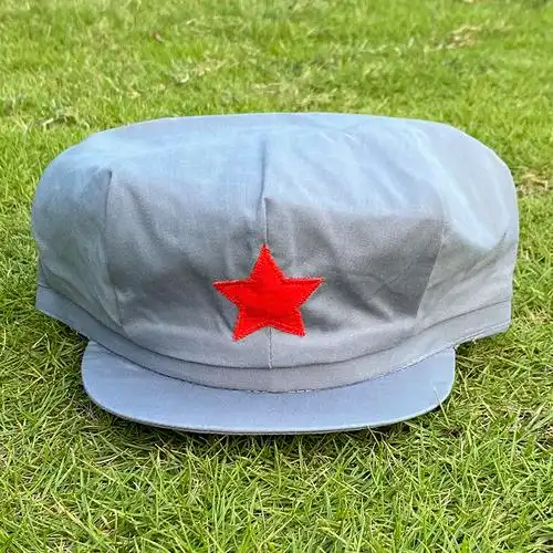 军帽五角星红军八路八路军新四八角帽子表演儿童帽子