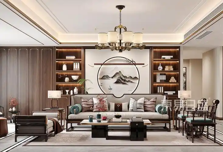 新中式客厅装修效果图-东易日盛装饰集团官网
