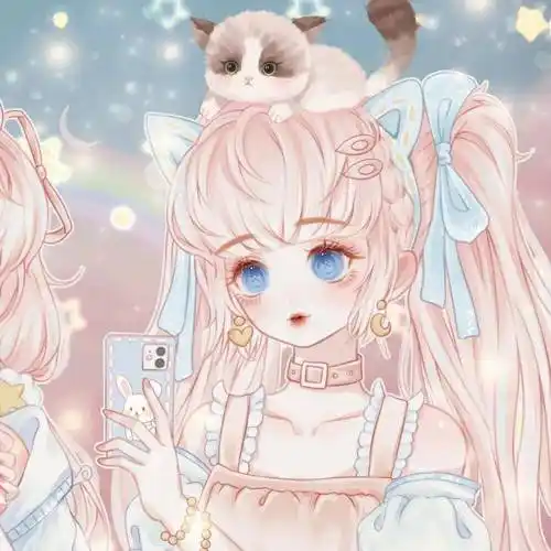 微丧动漫闺蜜头像 | 终是神动了凡心,入了红尘_wi-fi_图片_字体