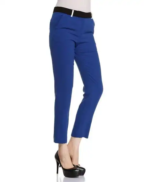 宝蓝色时尚商务裤子