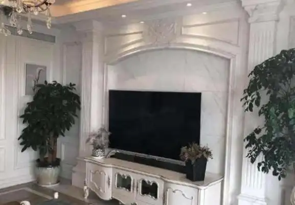 带你参观沈梦辰的豪宅,把整块大理石铺在电视墙上,太豪华了