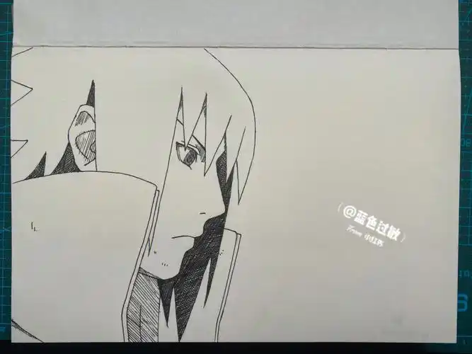 浅画一张佐助.工具:中性笔#佐助