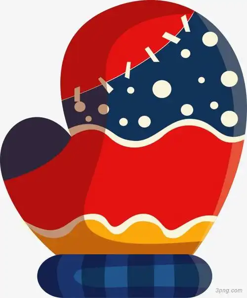 卡通红色手套png素材透明免抠图片-其他元素