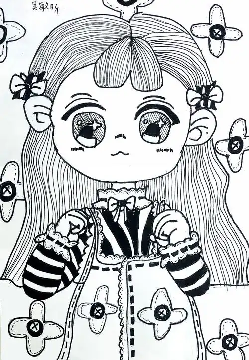 6.26 周五卡漫-线描卡通人物