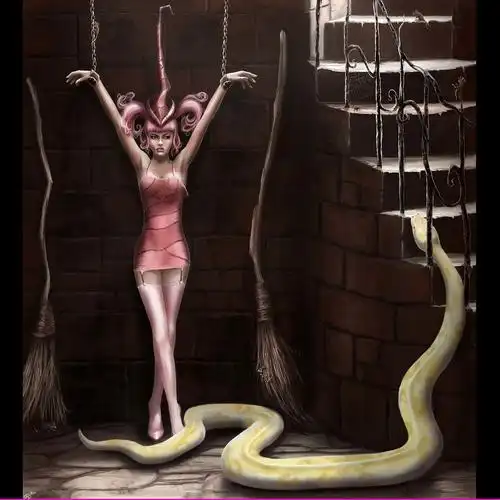 动漫,女孩,壁纸,蟒蛇