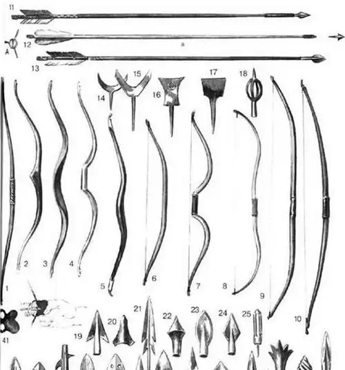 老照片欧洲文艺复兴时期的冷兵器图6各种各样的弓箭和箭头