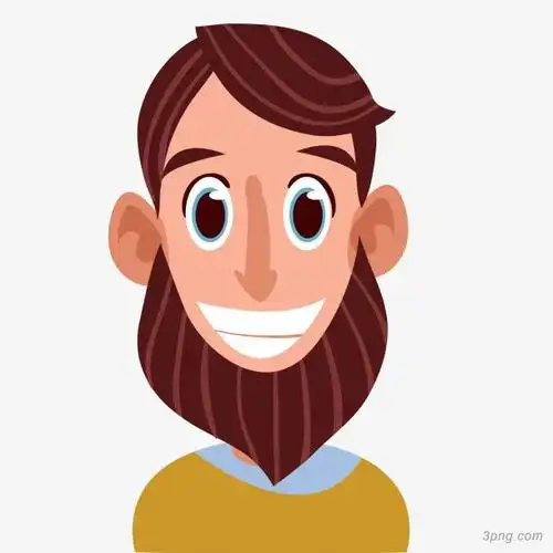 卡通笑脸人物头像矢量png素材透明免抠图片-动植人物