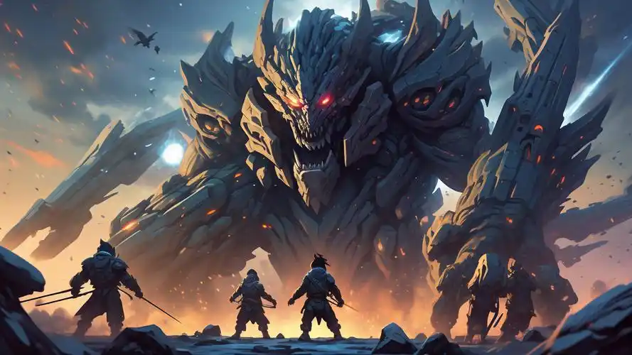 二次元帅气壁纸,星空下的机甲战士🌌🛡️