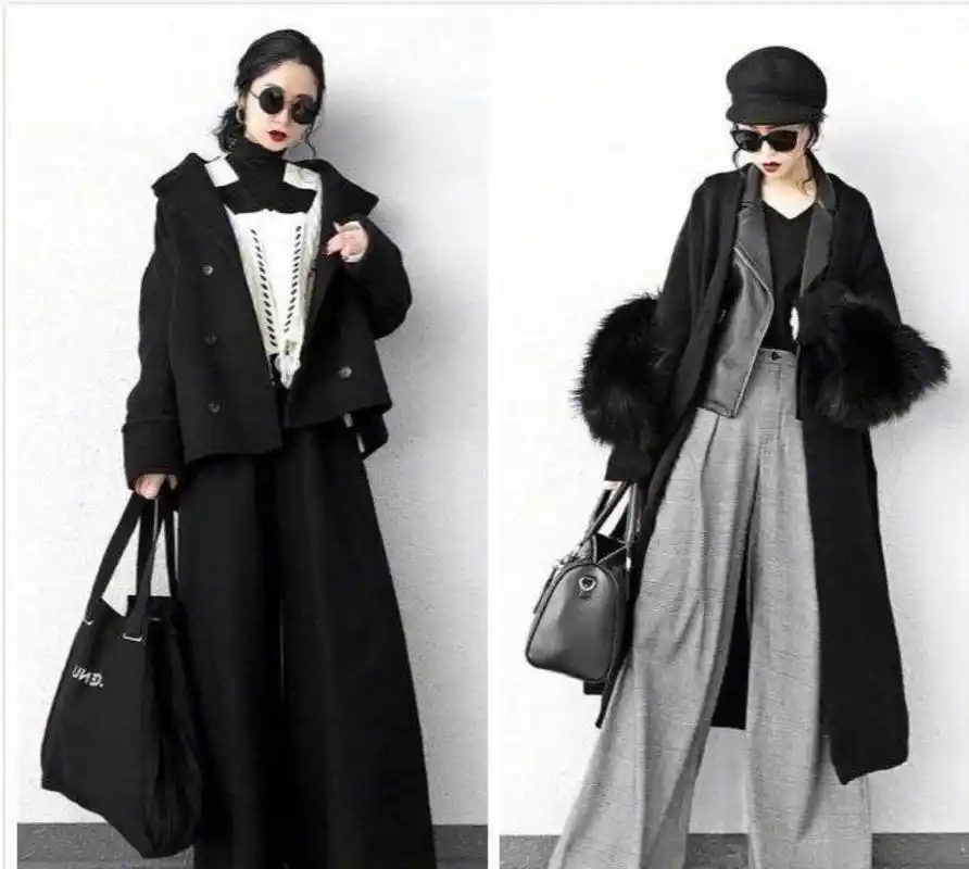 越简单越时髦!极简黑白灰穿搭,个性时髦又保暖,满满的高级感