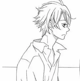 动漫男生侧身简笔画