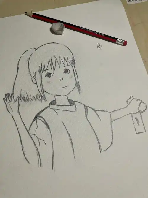 《千与千寻》#千与千寻  #千寻  #治愈  #动漫#零基础学画画  #手绘