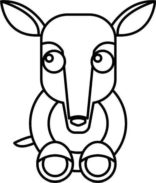 食蚁兽动物卡通图片