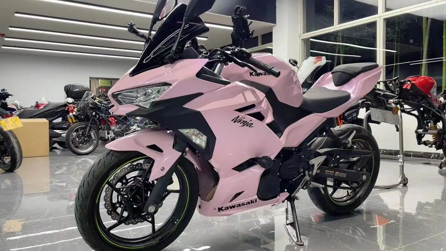 川崎ninja400粉变紫 9315新的一年  通通变成了粉色 本来想改白色