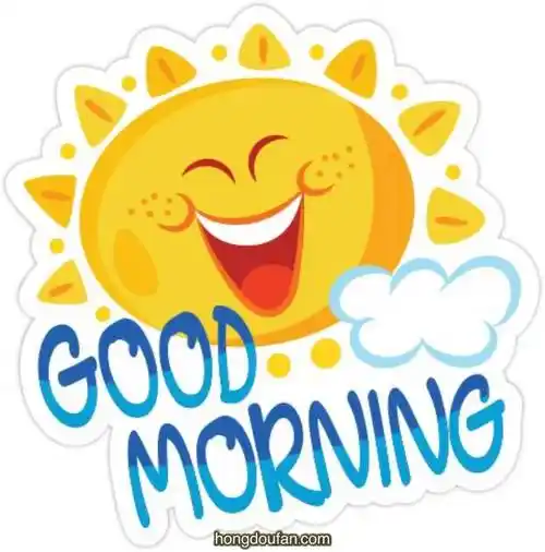 闹表咖啡太阳10张早上好goodmorning卡通标题简笔画