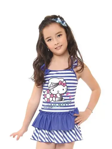 麦斯卡迪士尼儿童泳衣女童分体连体泳装3-6-8岁中大童宝宝游泳衣