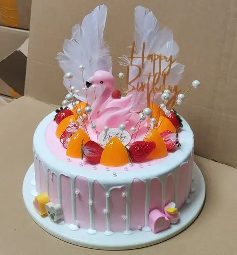 水果蛋糕模型流行新款皇冠蛋糕网红车网红火烈鸟生日蛋糕模型优惠券