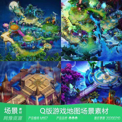 网豫素材m167 q版仙侠剧情副本整张游戏场景 网页手机游戏素材